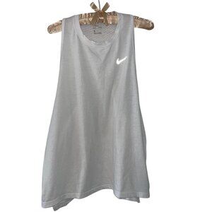 Nike Women's Racerback Running Training Top White Mesh Back Size Large